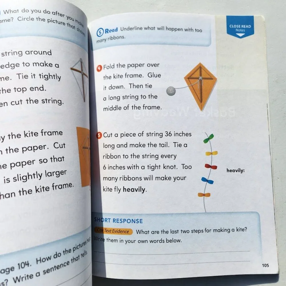 New Journeys Close Reader Notebook Grade 2 2nd Grade Workbook Book 9780544869448